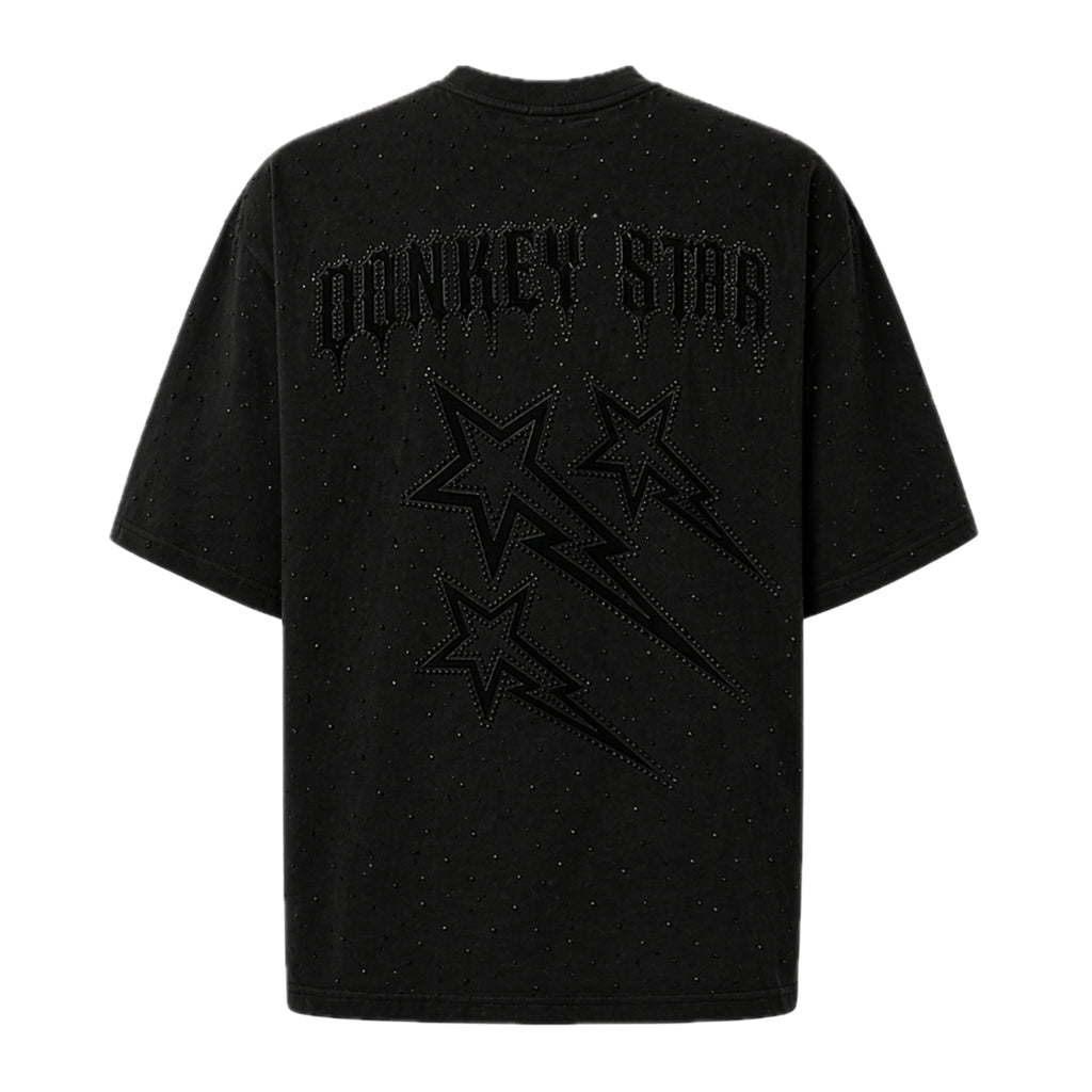 Donkey Rhinestone Tee "Jet Black"