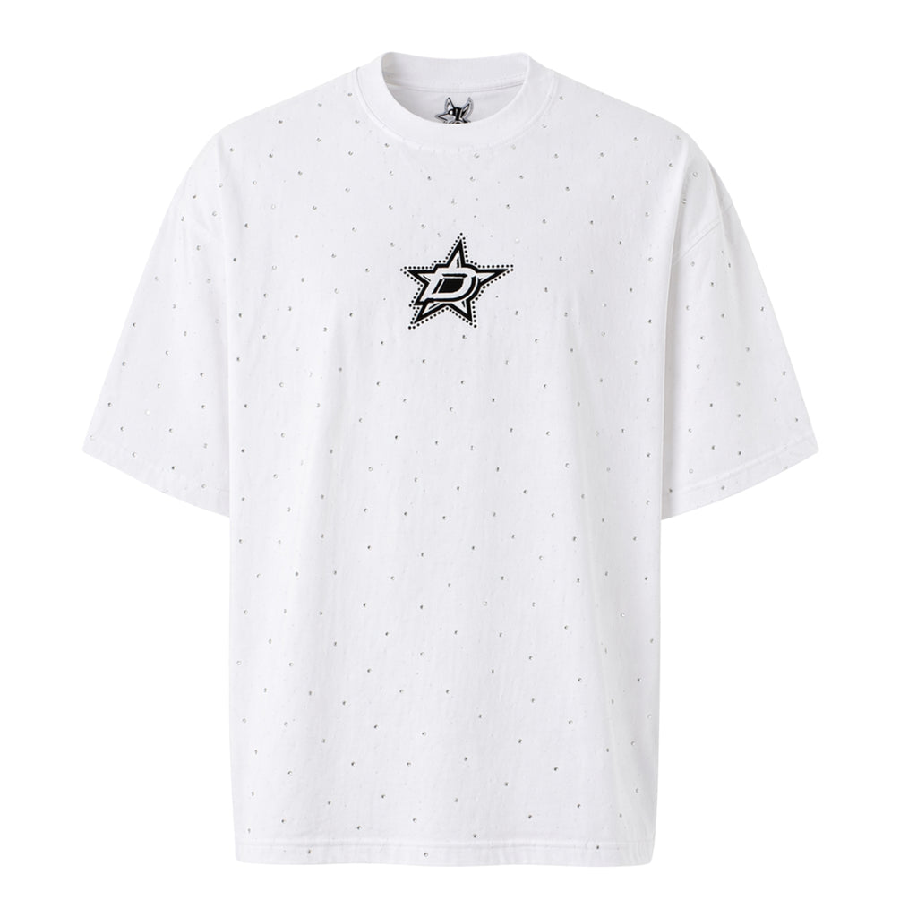 Donkey Rhinestone Tee "White Glow"