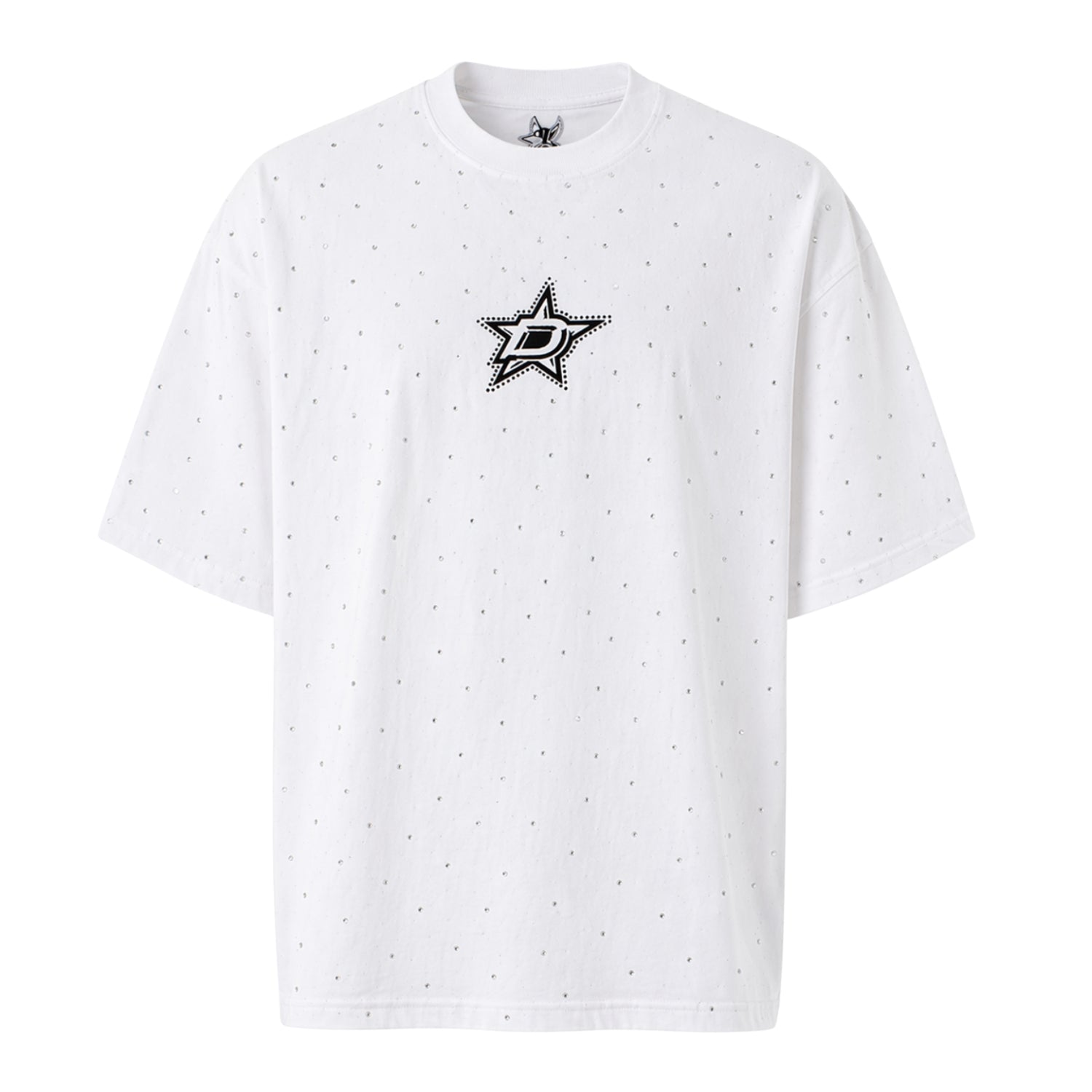 Donkey Rhinestone Tee "White Glow"