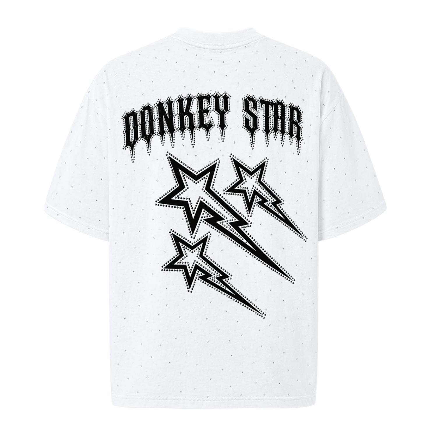 Donkey Rhinestone Tee "White Glow"